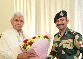Shashank Anand IG BSF calls on LG