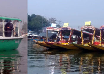Shikara rally marks the birth anniversary of Sardar Patel at Dal Lake Srinagar