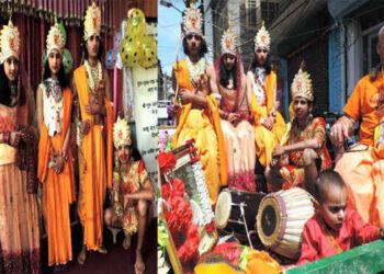 Shoba Yatra taken out by Kashmiri Pandits to celebrate Ram Navami in Srinagar