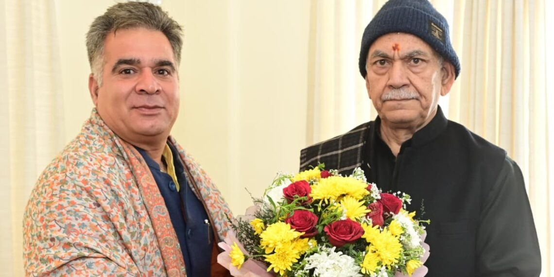 Ravinder Raina, senior BJP Leader and former MLA called on LG