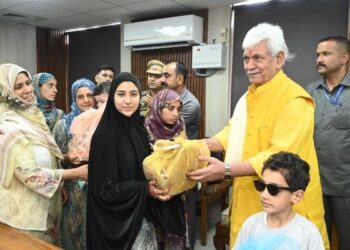 LG Sinha Marks PM Modi’s Birthday with Children, Visits Bemina Hospital