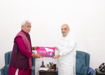 LG Sinha meets HM Amit Shah, Presents Anti-Drug Policy Brief