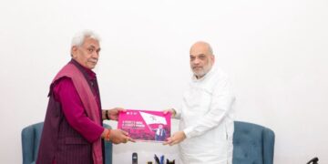 LG Sinha meets HM Amit Shah, Presents Anti-Drug Policy Brief