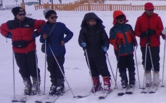Introductory Ski Course for 2nd girls batch sponsored by Tourism Deptt begins at Gulmarg