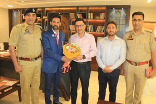 ADGP Armed Police felicitates Ravees Ahmad for his spectacular performance in 19th World Pencak Silat Championship