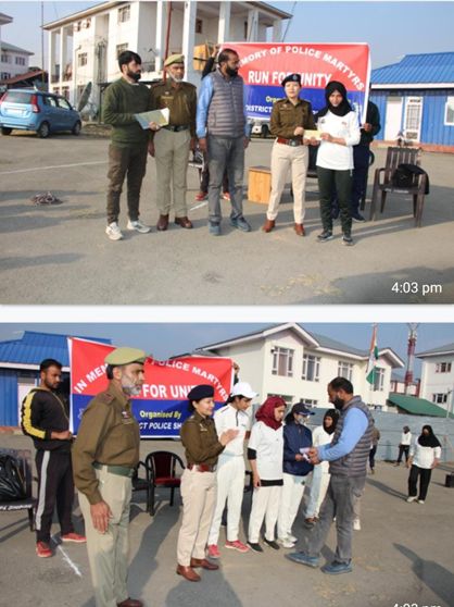 Rashtriya Ekta Diwas: Police organised ‘Run for Unity’ across Kashmir Divn