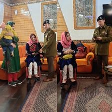 SSP B’gam receives Int’l Woman Wheelchair Basketball player at the Airport