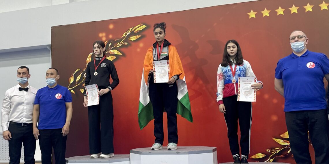 JK’s Wushu player Sadia makes Nation proud by winning Gold at Moscow Wushu Stars Championship
