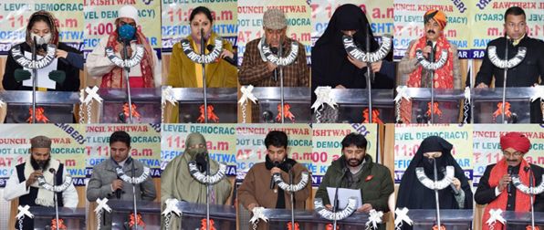 Swearing-in of newly elected DDC members held in Jammu distts’