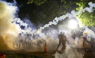 Tear gas fired during clashes outside White House over Black man’s Killing