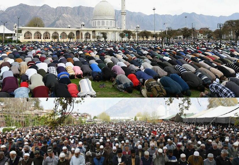 Thousands throng mosques, shrines for Jumatul Vida Congregational prayers across Kashmir