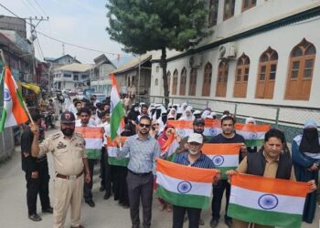 Tiranga Rally Held at Khonmoh Under Har Ghar Tiranga Campaign