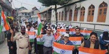 Tiranga Rally Held at Khonmoh Under Har Ghar Tiranga Campaign