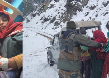 Torna Battalion helps move pregnant women to hospital in harsh weather from Jabri village