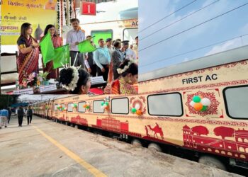 Bharat Gaurav Deluxe A.C. Tourist “North East Discovery: Beyond Guwahati” Flagged off from Delhi Safdarjung New Delhi