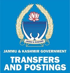 Transfers ordered in J&K Civil Admin