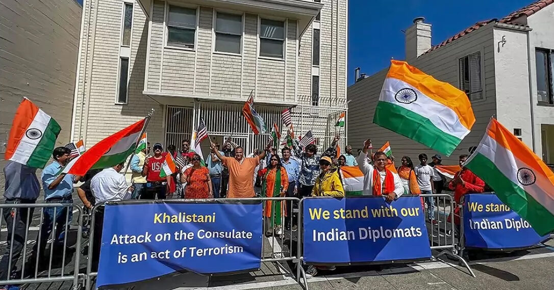 Indian-Americans Rally In Support Of India At San Francisco Consulate After Khalistani Attack