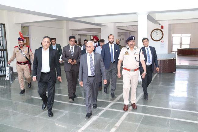 Union Home Secy Bhalla with Dir IB Deka in attendance attend high level meeting at PHQ Srinagar