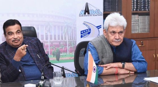 Union Minister Nitin Gadkari, Lt Governor Review Progress of Highway Projects in J&K