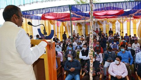 Union MoS Dr. L. Murugan visits Shopian distt