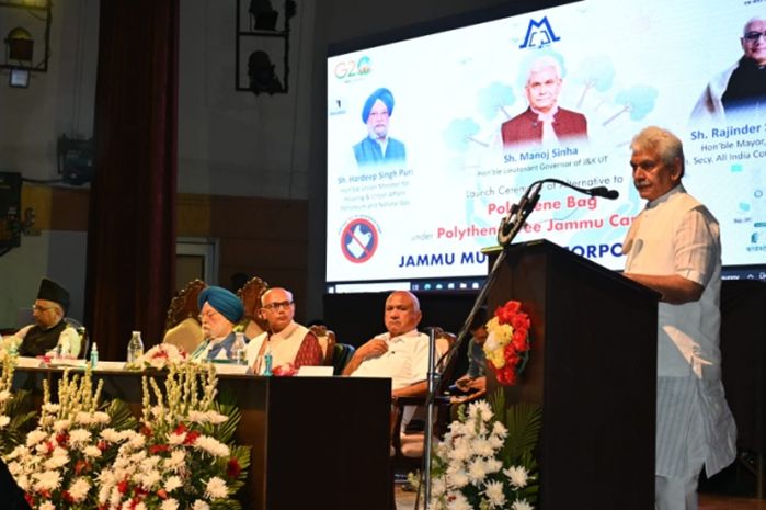 Union Petroleum Minister, LG launch DRDO’s Bioplastic carry bag under Polythene-free Jammu initiative