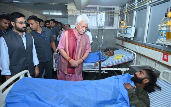 LG Visits SKIMS, Assures Best Medical Care for 39 Injured Amarnath Pilgrims