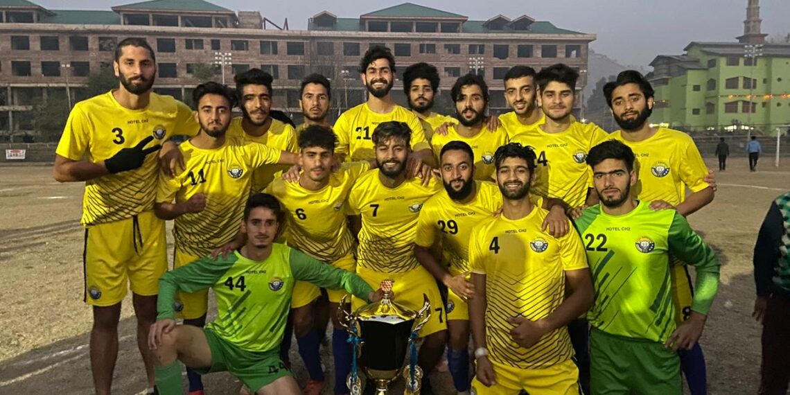 Real Kashmir FC lifted the final trophy defeating Solina Sports FC by 2-1 goals