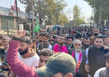 Aga Muntazir Files Nomination Papers for Budgam Assembly Seat