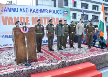 “Vande Mataram” Completes 150 Years: DGP Leads Main Commemoration Prog at PCR Kashmir