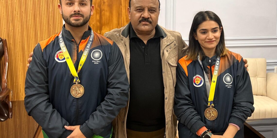Dy CM felicitates Rollball World Cup gold medallists