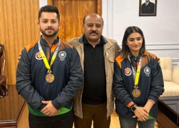Dy CM felicitates Rollball World Cup gold medallists