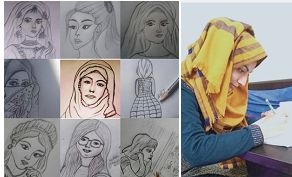 With Pencil in Hand, 22-year-old Nayeema an IT Graduate is Sketching her imagination