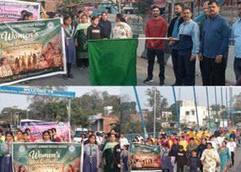 Walkathon held at Atal Setu Basohli to mark Women’s Week celebrations