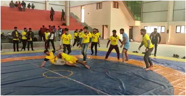 Kabaddi Match held at Indoor Sports Complex Bajwani, Tral