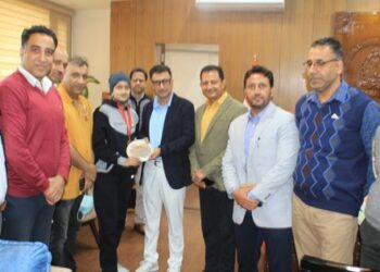 ADGP Gillani felicitates Sadia Tariq for bagging Gold Medal at Wushu Stars Championship in Moscow Russia