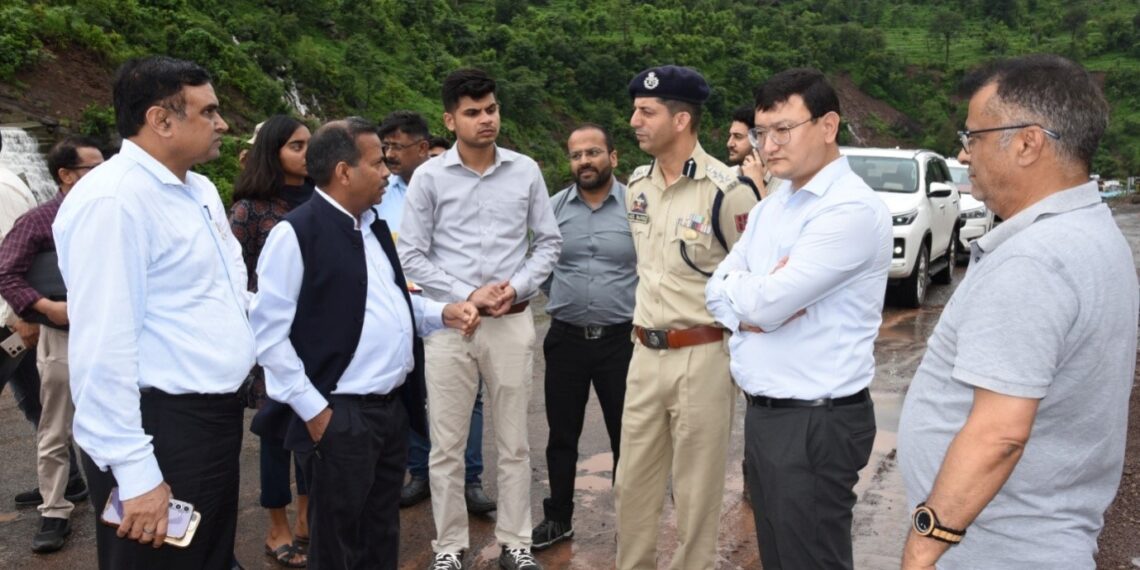Anil Kumar inspects landslide-affected NH-44 stretches, reviews restoration works in Udhampur