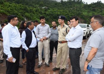 Anil Kumar inspects landslide-affected NH-44 stretches, reviews restoration works in Udhampur