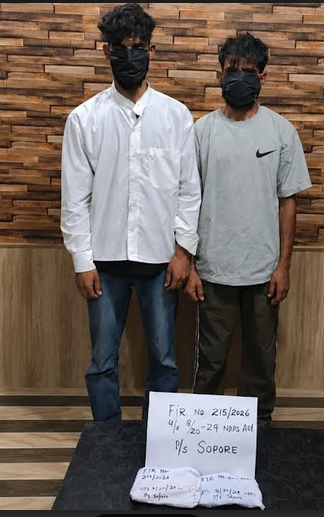 Two drug peddlers arrested in Sopore, Contraband substance recovered: Police