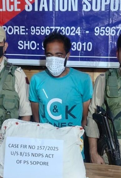 Drug Peddler arrested in Sopore, Contraband