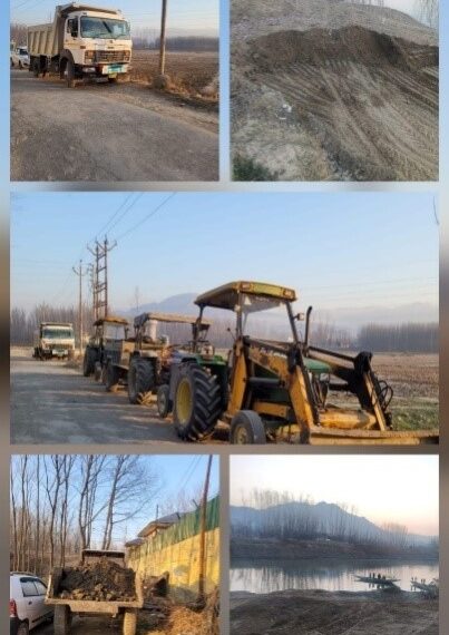 Five Held, Vehicles Seized in Illegal Mining Crackdown in Awantipora