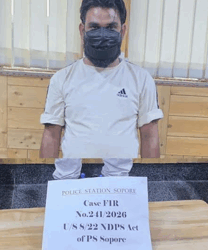 Drug Peddler Apprehended With Psychotropic Substance In Sopore: Police