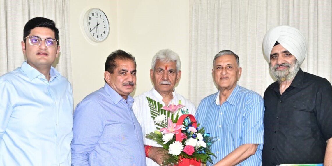 Asian Para Taekwondo Gold Medallist, CCI Jammu Delegation call on LG Sinha