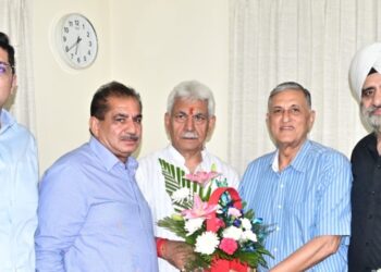 Asian Para Taekwondo Gold Medallist, CCI Jammu Delegation call on LG Sinha