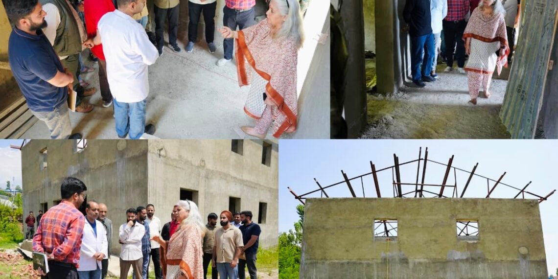 DC Bandipora visits reviews progress of under-construction Public Health Integrated Laboratory