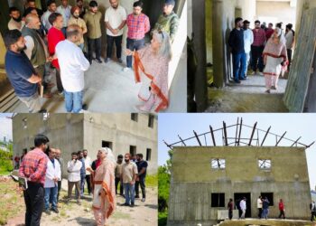 DC Bandipora visits reviews progress of under-construction Public Health Integrated Laboratory