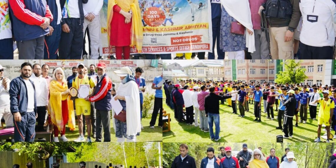 DC Bandipora leads Cross-Country Run to Champion Nasha Mukt Abhiyan initiative