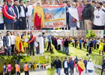 DC Bandipora leads Cross-Country Run to Champion Nasha Mukt Abhiyan initiative