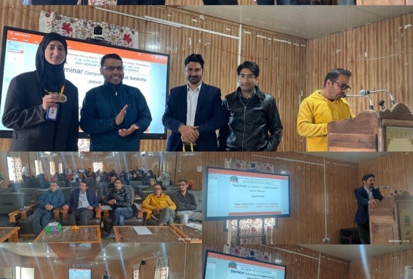 Elocution Competition on “Sadak Suraksha, Jeevan Raksha” held at GDC Bandipora
