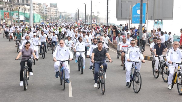 Mandaviya, Raksha Khadse Lead BRICS Friendship Cycling Event in Visakhapatnam
