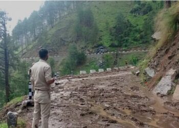 Cloudburst washes away road stretch in J&K’s Doda
